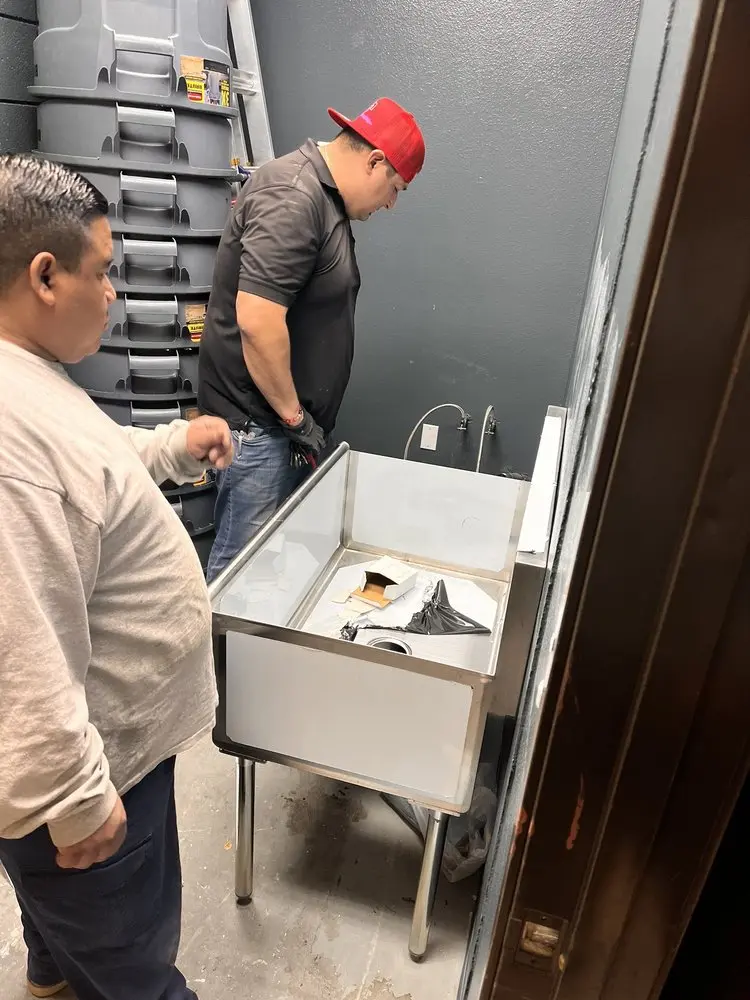 Commercial plumbing and sink installation in Lyons